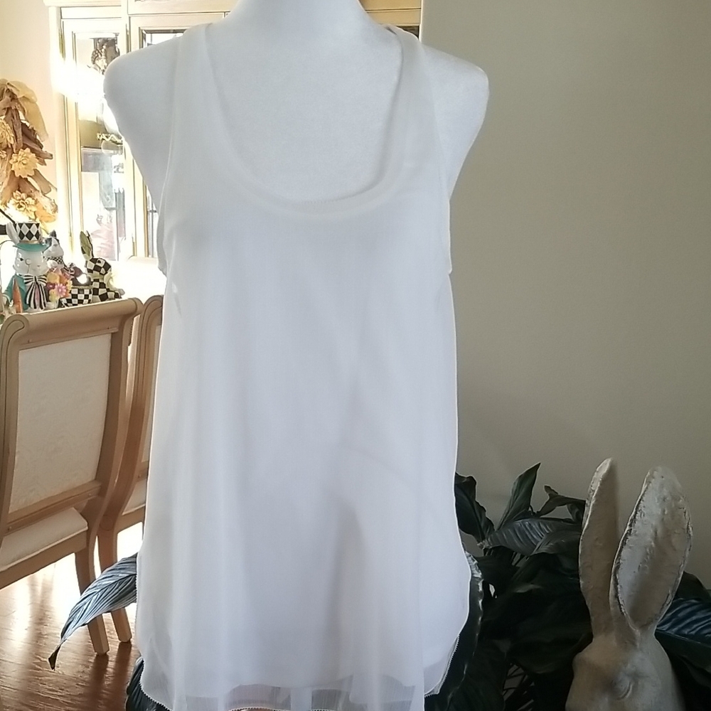 Ann Taylor Classic White Tank Top